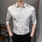 Short-sleeve Jacquard Shirt