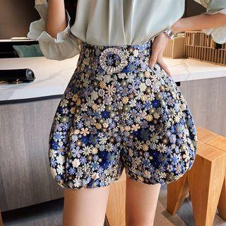 High Waist Floral Shorts