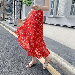 Irregular Hem Midi Tie-waist Skirt (various Designs)
