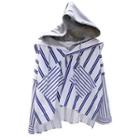 Mock Two-piece Hooded Striped Blouse