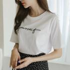 Yourself Embroidered Cotton T-shirt