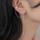 Alloy Chained Earring 1 Piece - With Earring Back - Silver - One Size