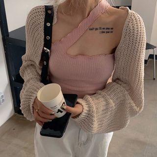One Shoulder Tank Top / Cardigan