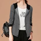 Pinstripe Hooded Jacket