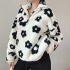 Floral Half-zip Sweatshirt