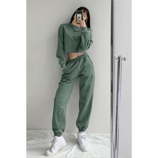 Brushed Loose-fit Jogger Pants