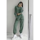 Brushed Loose-fit Jogger Pants