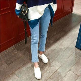 Slit-back Straight-cut Jeans