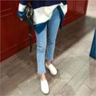 Slit-back Straight-cut Jeans