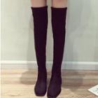 Square-toe Over-the-knee Boots