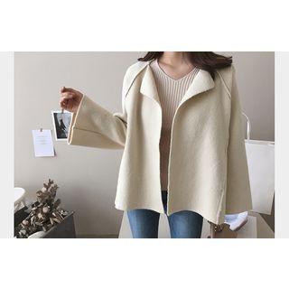 Open-front A-line Knit Jacket