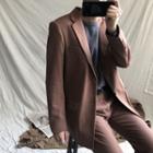 Set: Single-breasted Blazer + Slim-fit Dress Pants