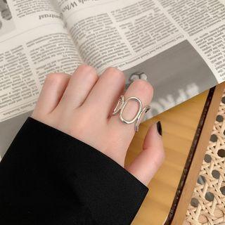 Geometric Ring J1525 - Silver - One Size