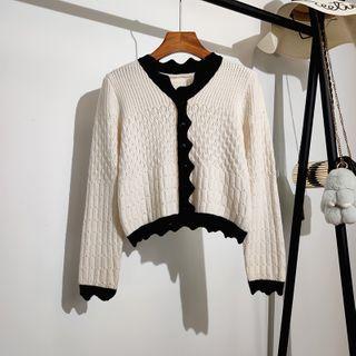Petal Collar Knit Jacket