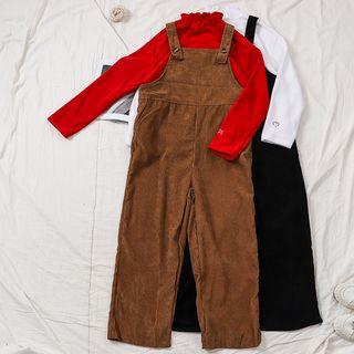 Corduroy Jumper Pants / Long Sleeve Mock Neck Top