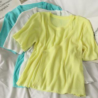 Slim-fit Irregular Knit Top In 5 Colors