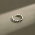 925 Sterling Silver Woven Open Ring Silver - 9