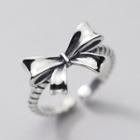 925 Sterling Silver Bow Open Ring Silver - One Size