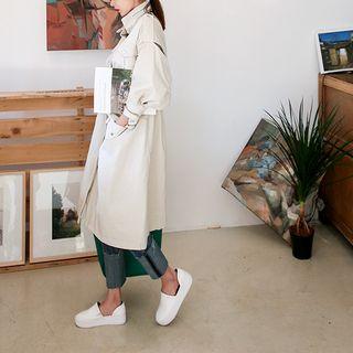Stand-collar Multi-pocket Long Parka