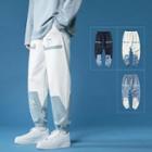 Two-tone Panel Print Sweatpants