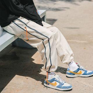 Drawstring Waist Contrast Trim Joggers