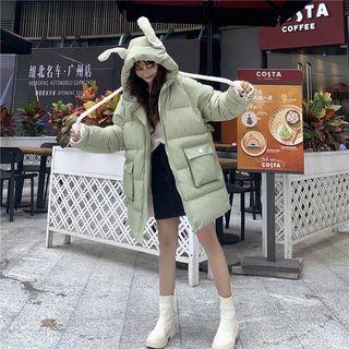 Rabbit Ear Hooded Padded Coat