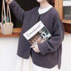 Quilted Dip Back Cardigan Dark Gray - One Size