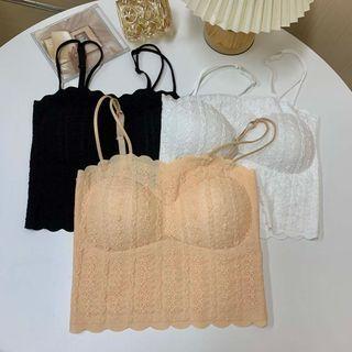 Plain Flower Trim Tank Top