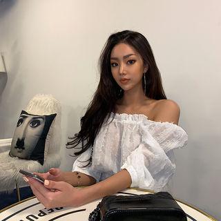 Off-shoulder Tassel Top