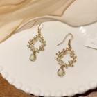 Leaf Hoop Drop Earring 1 Pair - Gold - One Size