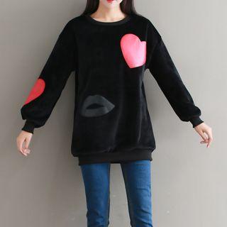 Heart Applique Pullover Dress
