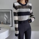 Long-sleeve Summer Cable-knit Top