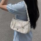 Chain Detail Hobo Bag White - One Size