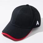 Contrast Trim Embroidered Lettering Baseball Cap