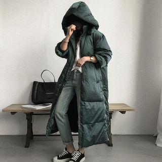 Detachable-hood Duck Down Puffer Coat