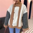 Faux Leather Coat As Shown In Figure - One Size