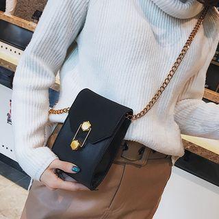 Faux Leather Mobile Crossbody Bag