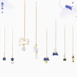 Non-matching Alloy Cat / Star Dangle Earring (various Designs)