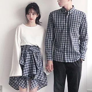 Couple Matching Shirt / Set: Short-sleeve Top + Skirt