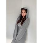 Hooded Fitted Mini Knit Dress