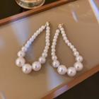 Beaded Drop Earring 1 Pair - Ndyz630 - White - One Size