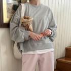 Plus Size Cutout Tie-back Sweatshirt
