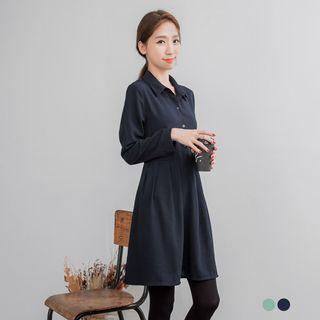 High-waisted A-line Shirtdress