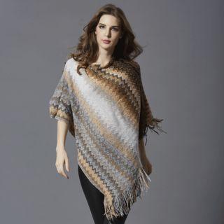 Chevron Knit Poncho