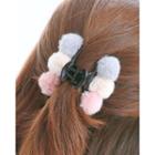Faux-fur Pompom Hair Claw