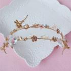 Wedding Faux Crystal Branches Headband Gold - One Size