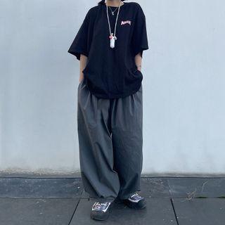 Wide-leg Saruel Pants