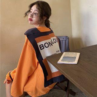 Letter Pullover / Print Scarf