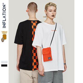 Couple Check-panel T-shirt