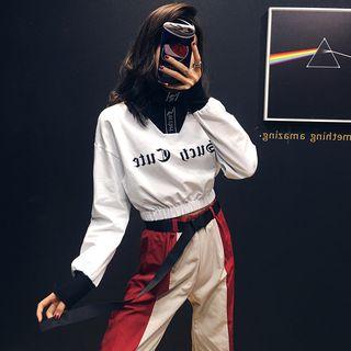 Turtleneck Mock Two-piece Crop Top
